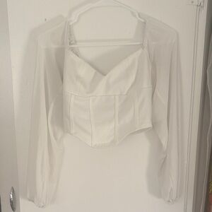 Elegant White Women's Top